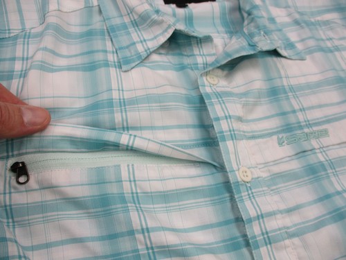 Sage Shirt Men Medium Blue White Long Sleeve Button Up Fish Outdoors Lightweight - Picture 8 of 15