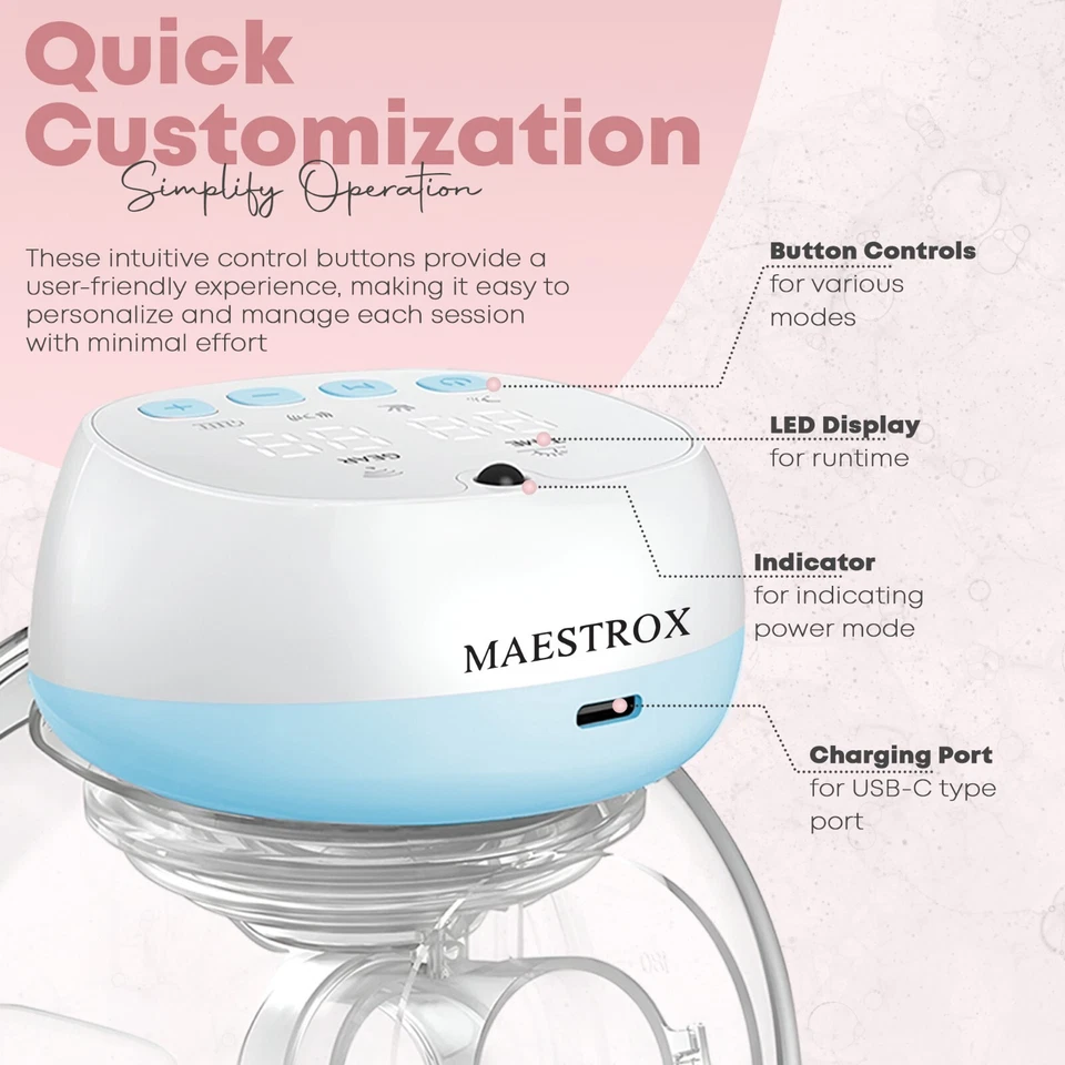 Extractores de leche portátiles silenciosos eléctricos dobles portátiles kit de extracción de leche manos libres Foto 4 de 4
