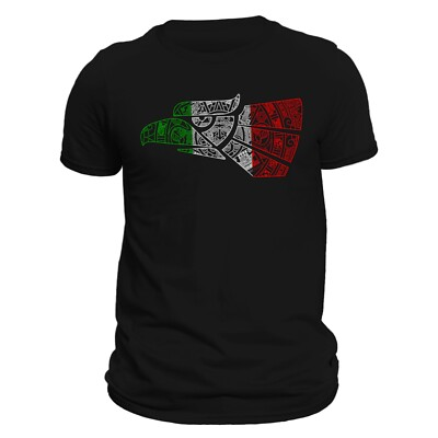 #ad Hecho en Mexico Eagle Aztec Calendar Design T Shirt $17.99