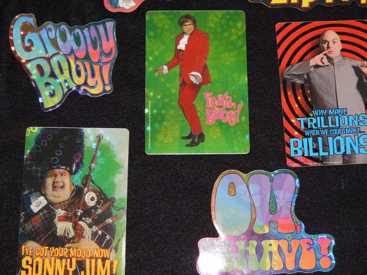 Austin Powers Stickers Series 1 Complete Set of 13 - 1999
