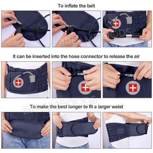 Decompression Belt Waist Brace Spinal Lower Air Traction Back Pain Relief Lumbar - Picture 9 of 13