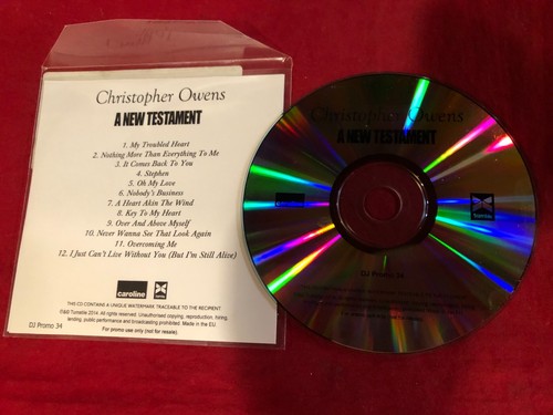 CHRISTOPHER OWENS {EX LEADER SINGER OF GIRLS} A NEW TESTAMENT ADVANCE PROMO CD - Imagen 2 de 2
