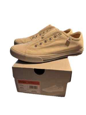 Hurley Damen Chloe Canvas Sneakers Niedrig Top Schuhe Weiß Gr. 8,5