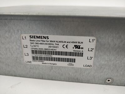 Siemens 6SL3000-0BE23-6DA1 Basic Line Filter 36kW ALM/SLM