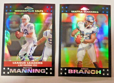 2007 Topps Chrome Refractor Football Card Pick one