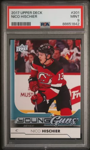2017 Upper Deck Nico Hischier #201 PSA 9 Young Guns Rookie RC 