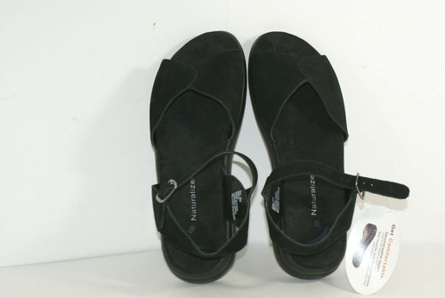 Naturalizer 885F57 Women's Size 8 M Black Suede Wedge Sandals Comfort Shoes - Picture 4 of 7