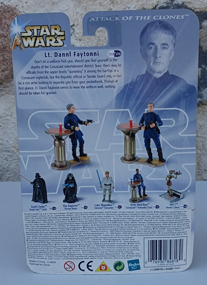 Figurine Star Wars Lt. Dannl Faytonni Coruscant Outlander Club 2003 Hasbro A-37 - Photo 2/2