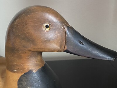 Antique Carved Wood Original Paint Wooden Duck Decoy 7
