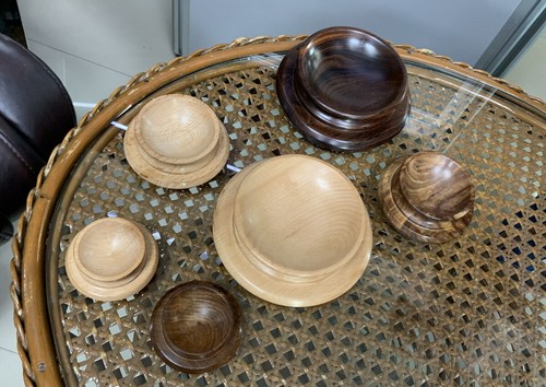 Soporte de esfera de madera con selección de tamaños / madera pulida 1 2 3 4 5 6 pulgadas base - Imagen 5 de 14