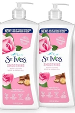 St. Ives Smoothing Hand & Body Lotion for Women with Pump, Pack Of 2