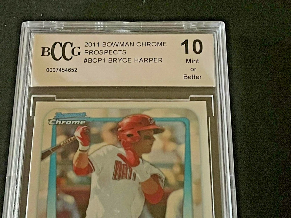 Bowman Chrome Prospects Bryce Harper 2011 novato--calificado---- BCCG como nuevo 10  Foto 4 de 4