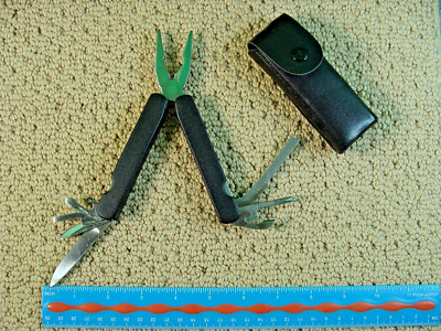 Multi-Tool Pocket Knife Pliers Case-for-Belt 6.2-oz 9-Tools