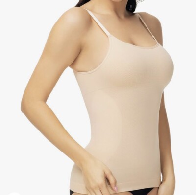 ATTLADY Women's Scoop Neck Compression Cami Tops Size L