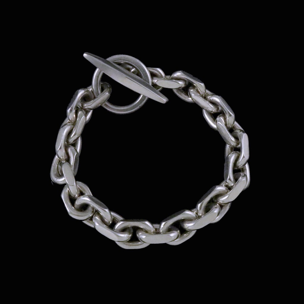 Danish Sterling Silver Anchor Chain Bracelet. 77g. | eBay