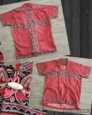 Vintage 60s Button Down Short Sleeve Collar Casual Camp Shirt L Unique Hawaiian