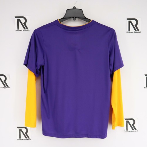 Kid Boy Nike Dri Fit Purple Athletic Shirt Size XL LSU Tigers Long Sleeve Casual - Picture 2 of 4