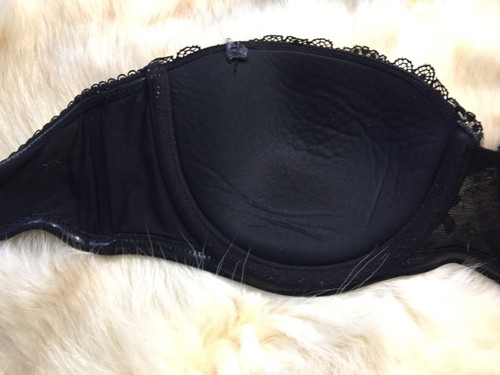 padded underwired Bra size Lovable it 2b us 32b eu 70b black strapless - Picture 5 of 9