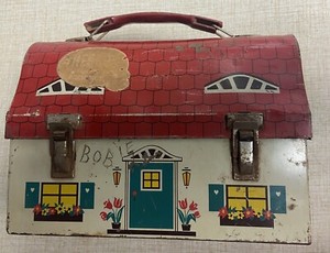 1958 Dutch Cottage Dome Top Lunchbox with Thermos