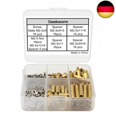 Geekworm Raspberry Pi Installation Tool 100 Pcs/Lot M2.5 Series Hex Brass