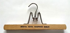 Vintage BRISTOL HOTEL KEMPINSKI BERLIN Wooden Pant Trouser Hanger GERMANY Nice