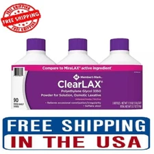 🔥Member'S Mark Clearlax Polyethylene Glycol 3350 Powder 17.9 Oz 3 Pack