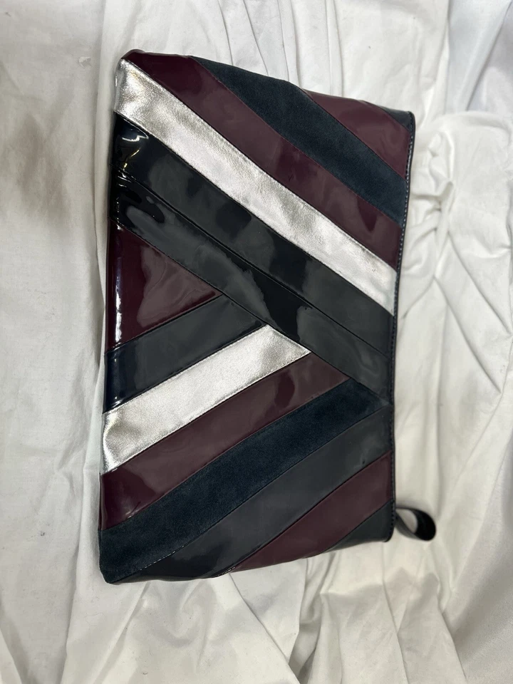 Bolso de mano de gamuza charol Goldenbleu 13x8,5 multicolor Foto 4 de 4