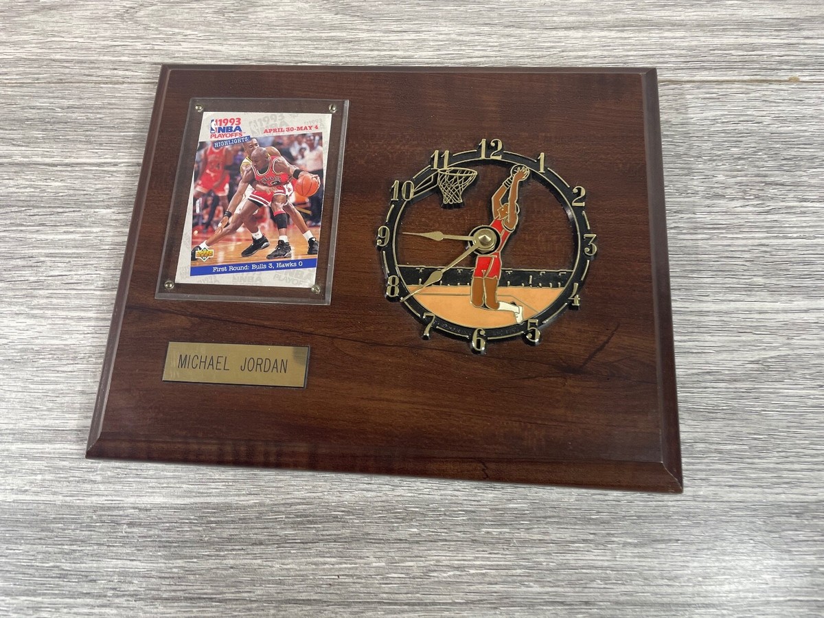 Michael Jordan Clock Plaque Ramar Inc 1988 clock 1993 Upper Deck card