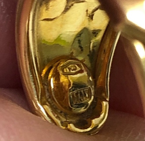 Autentico anello cammeo con sigillo in oro 18 kt misura 8 grammi 7,75 - Foto 10 di 14