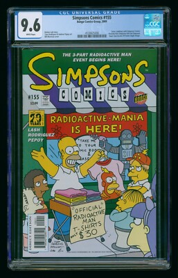 #ad SIMPSONS COMICS #155 2009 CGC 9.6 BONGO COMICS $59.95