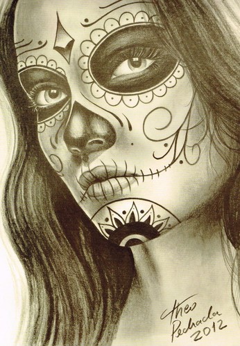 Tattoovorlagen Flash Dvd Motive -neu Sugarskulls/La Catrina/La Muerte + Bonus - Bild 4 von 9