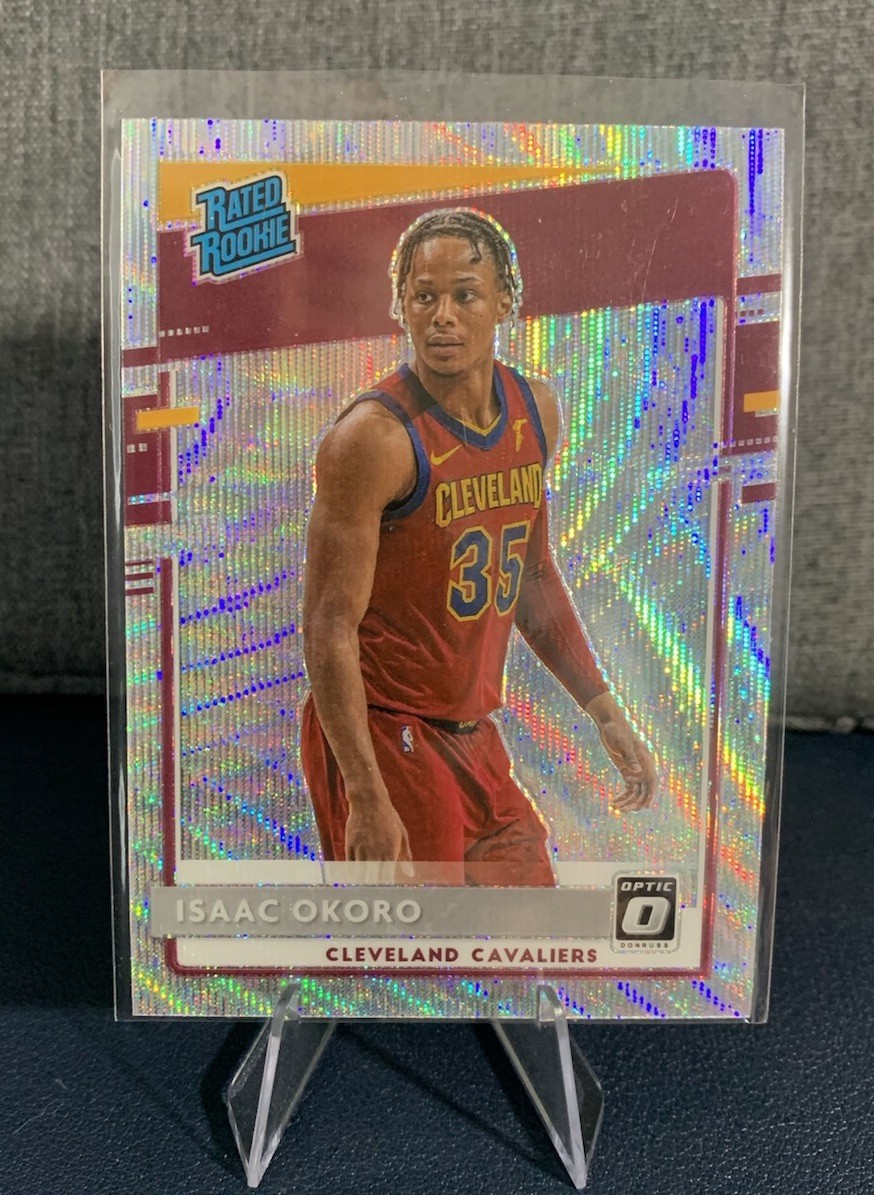 Isaac Okoro 2020-21 Donruss Optic SILVER WAVE PRIZM RATED ROOKIE #155 Cavaliers