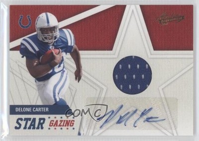 2011 Absolute Memorabilia Star Gazing 29/49 Delone Carter #5 Rookie Auto RC j7q