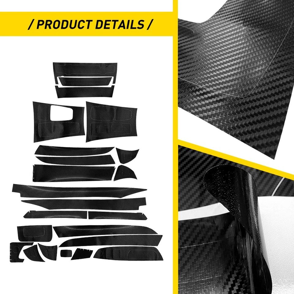 3D ПВХ центральная консоль управления чехол из углеродного волокна 1-10Set подходит для BMW X6 2008-2014 - Изображение 3 из 4