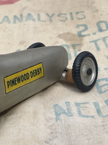 Vintage Pinewood Derby Car Folk Art Race Americana Cub Boy Scouts - Picture 10 of 16