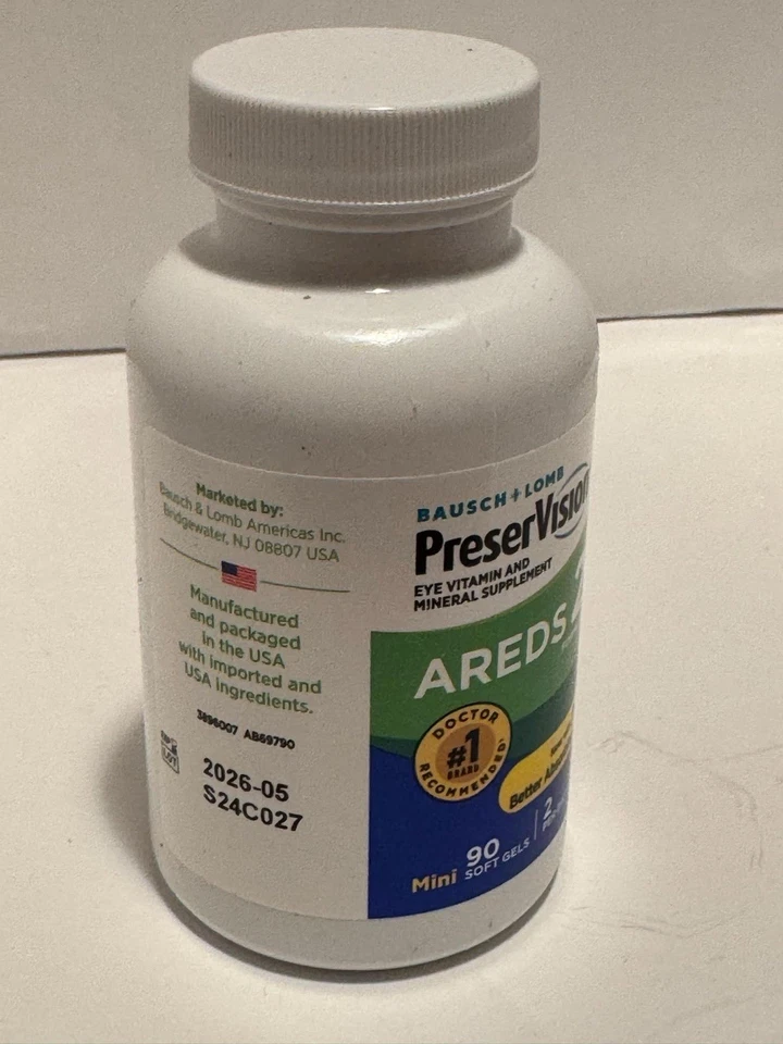 Bausch+Lomb PreserVision AREDS 2 vitaminas para ojos 90 mini geles blandos EXP 05/2026 Foto 4 de 4
