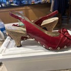Vintage shoes 1980’s-Me too red Payton leather and cork size 9M heels — photo 3
