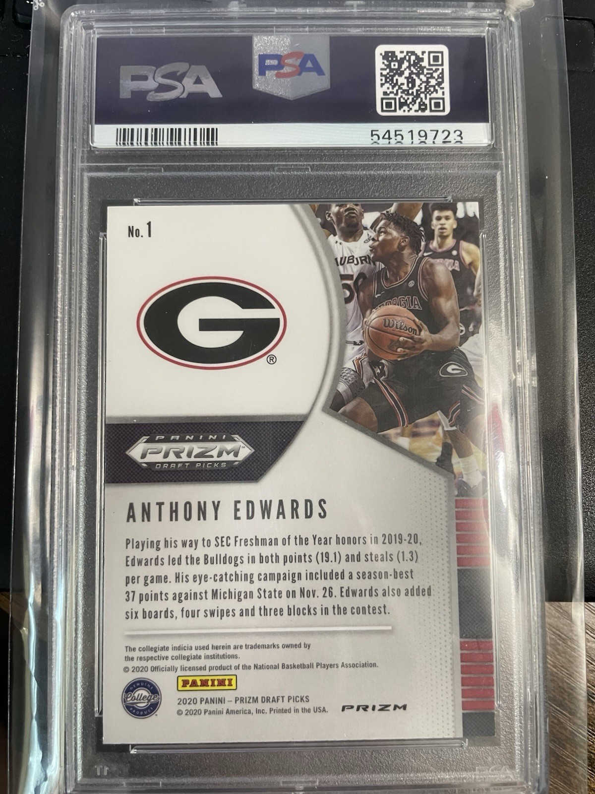 🔥 2020 Panini Prizm Draft Picks Anthony Edwards RC Pink Ice PSA 9 – #1 Pick! 🔥 view 2