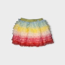 Mini Boden Color Block Rainbow Tiered Tulle Skirt