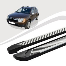 Trittbretter passend für Dacia Duster ab Baujahr 04/2010-12/2017 LINE Silber mIt