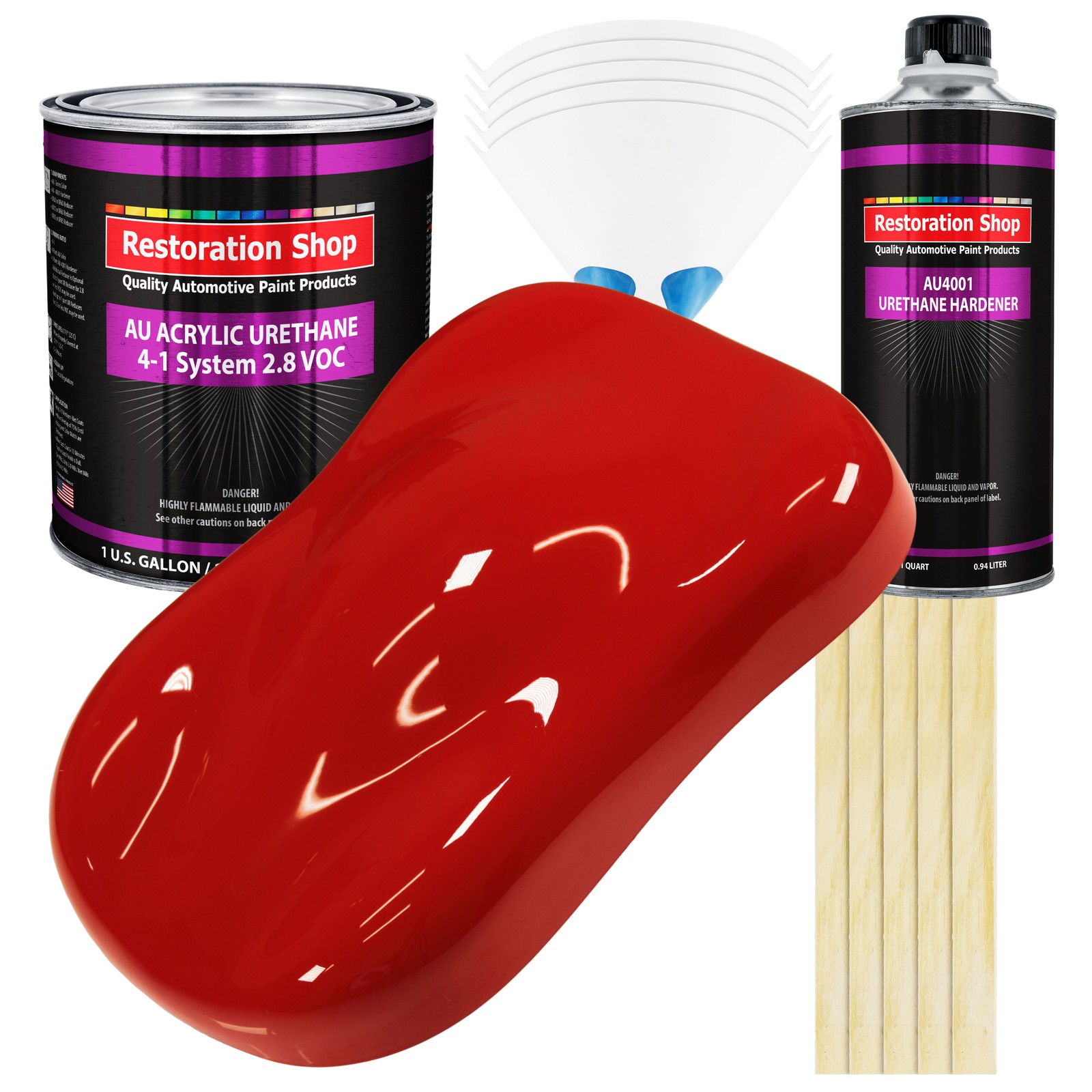 Pro Street Red Acrylic Urethane Auto Paint Gallon Kit by Restoration Shop  