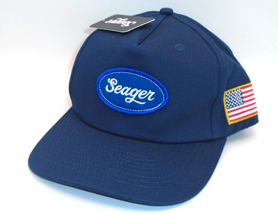 NEW MEN'S ''SEAGER WESTERN WEAR AMERICANA LOGO PATCH HAT PATRIOTIC USA FLAG CAP''