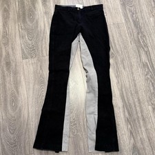 Equiline Riding Breeches Black Gray Knee Patc...