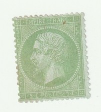 ♣ Timbre France Classique Napoleon N° 20 Neuf * / (*) 5c vert Beau