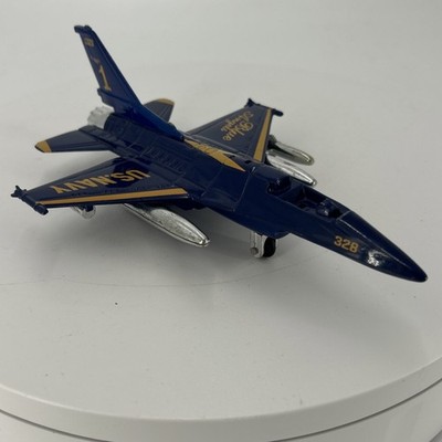 Blue Angels US Navy Diecast Plane 9  Fighter Jet Airplane with Pullback Motion