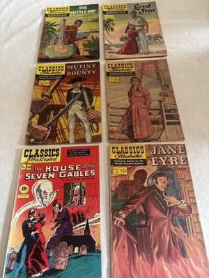 Lot-Classic Illustrated Comics 6 39 52 100 116 136 Jane Eyre Tale Of 2 Cities+++