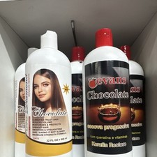 Evans Chocolate Keratin Treatment Smoothing Straightening 32 fl oz
