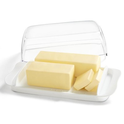Lifewit Butterdose mit Deckel für Arbeitsplatte, extra großer Butterhalter aus Kunststoff 