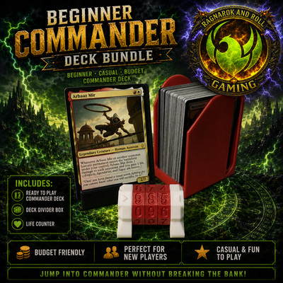 MTG Beginner Commander Deck Bundle Arbaaz Mir + Deck Box + Life Counter Casual B