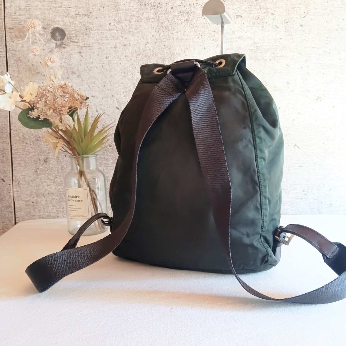 Prada Nylon Drawstring Backpack Lightweight Bag Vintage Authentic thumbnail 2